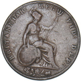 1847 Halfpenny - Victoria British Copper Coin