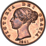 1851 Halfpenny - Victoria British Copper Coin