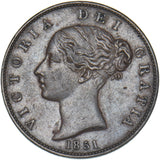 1851 Halfpenny - Victoria British Copper Coin - Nice
