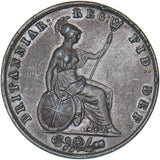 1852 Halfpenny - Victoria British Copper Coin - Very Nice