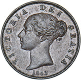 1853 Halfpenny - Victoria British Copper Coin - Nice