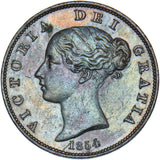 1854 Halfpenny - Victoria British Copper Coin - Nice
