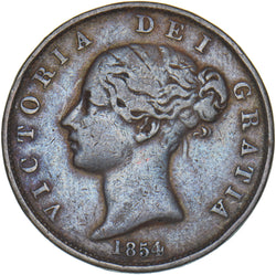 1854 Halfpenny - Victoria British Copper Coin