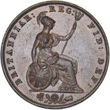 1855 Halfpenny - Victoria British Copper Coin - Very Nice
