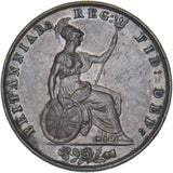 1857 Halfpenny - Victoria British Copper Coin - Nice