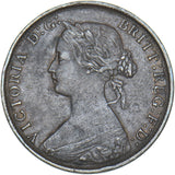 1861 Halfpenny (F282) - Victoria British Bronze Coin - Nice