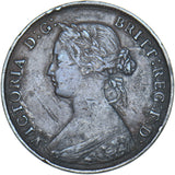1861 Halfpenny (F279 R12) - Victoria British Bronze Coin
