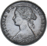 1861 Halfpenny (F282) - Victoria British Bronze Coin - Very Nice