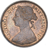 1876 H Halfpenny - Victoria British Bronze Coin - Superb