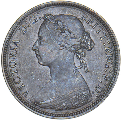 1884 Halfpenny - Victoria British Bronze Coin - Very Nice