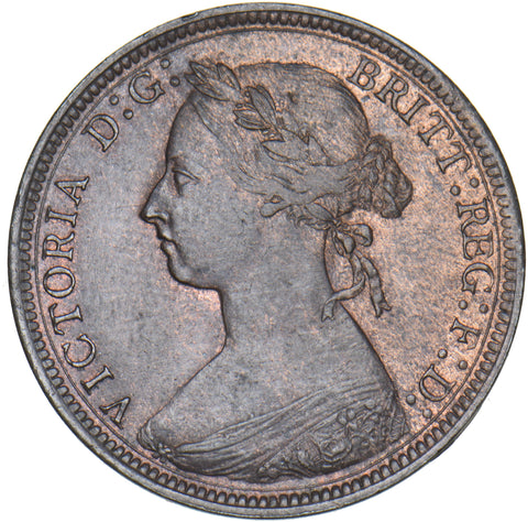1884 Halfpenny - Victoria British Bronze Coin - Very Nice
