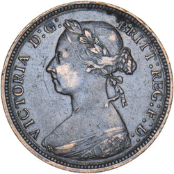 1886 Halfpenny - Victoria British Bronze Coin - Nice