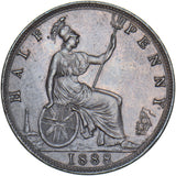1888 Halfpenny - Victoria British Bronze Coin - Very Nice