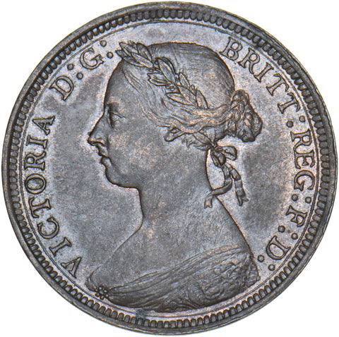 1888 Halfpenny - Victoria British Bronze Coin - Very Nice