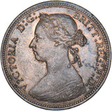 1890 Halfpenny - Victoria British Bronze Coin - Very Nice