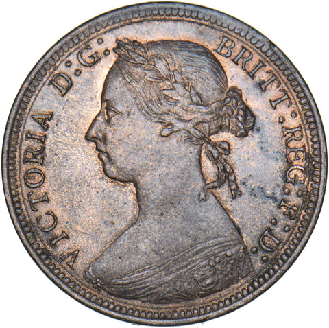 1890 Halfpenny - Victoria British Bronze Coin - Very Nice