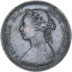 1891 Halfpenny - Victoria British Bronze Coin - Very Nice