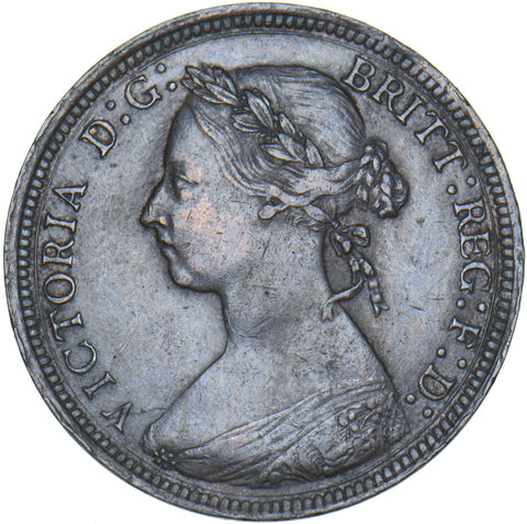 1891 Halfpenny - Victoria British Bronze Coin - Very Nice