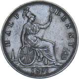 1891 Halfpenny - Victoria British Bronze Coin - Very Nice