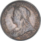 1895 Halfpenny - Victoria British Bronze Coin - Very Nice