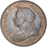 1901 Halfpenny - Victoria British Bronze Coin - Very Nice