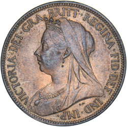 1901 Halfpenny - Victoria British Bronze Coin - Superb