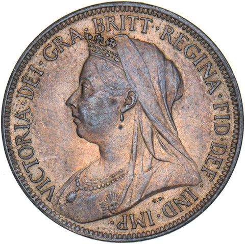 1901 Halfpenny - Victoria British Bronze Coin - Superb