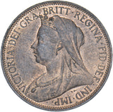 1901 Halfpenny - Victoria British Bronze Coin - Superb