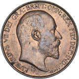 1902 Halfpenny - Edward VII British Bronze Coin - Superb