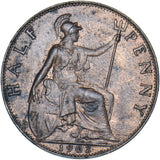1903 Halfpenny - Edward VII British Bronze Coin - Very Nice