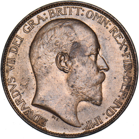 1904 Halfpenny - Edward VII British Bronze Coin - Very Nice