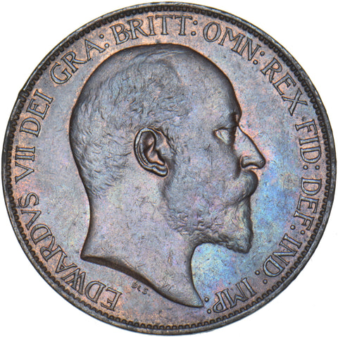 1906 Halfpenny - Edward VII British Bronze Coin - Very Nice