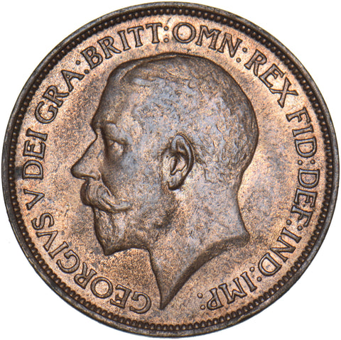 1911 Halfpenny - George V British Bronze Coin - Superb