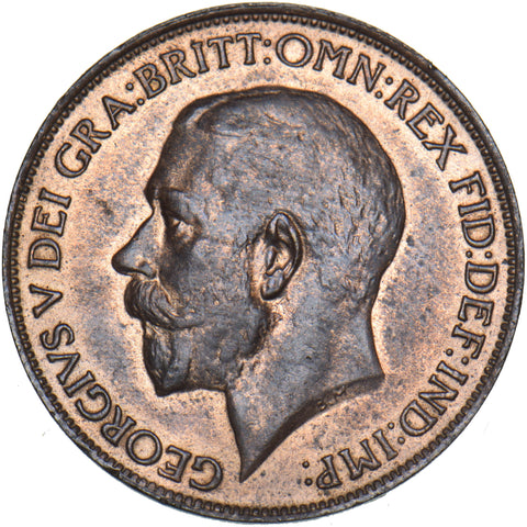 1911 Halfpenny - George V British Bronze Coin - Superb