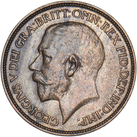 1912 Halfpenny - George V British Bronze Coin - Very Nice