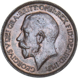 1915 Halfpenny - George V British Bronze Coin - Very Nice
