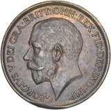 1915 Halfpenny - George V British Bronze Coin - Very Nice