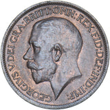 1917 Halfpenny - George V British Bronze Coin - Very Nice