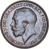 1920 Halfpenny - George V British Bronze Coin - Very Nice