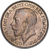1923 Halfpenny - George V British Bronze Coin - Very Nice