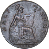 1924 Halfpenny - George V British Bronze Coin - Very Nice