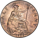 1925 Halfpenny - George V British Bronze Coin - Very Nice