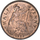 1926 Halfpenny - George V British Bronze Coin - Very Nice