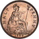 1929 Halfpenny - George V British Bronze Coin - Very Nice