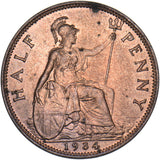 1934 Halfpenny - George V British Bronze Coin - Very Nice