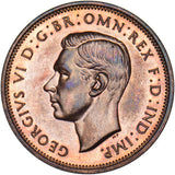 1937 Proof Halfpenny - George VI British Bronze Coin - Superb