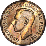 1950 Proof Halfpenny - George VI British Bronze Coin - Superb