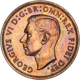 1950 Proof Halfpenny - George VI British Bronze Coin - Superb