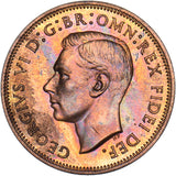 1950 Proof Halfpenny - George VI British Bronze Coin - Superb