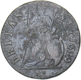 1699 Farthing - William III British Copper Coin